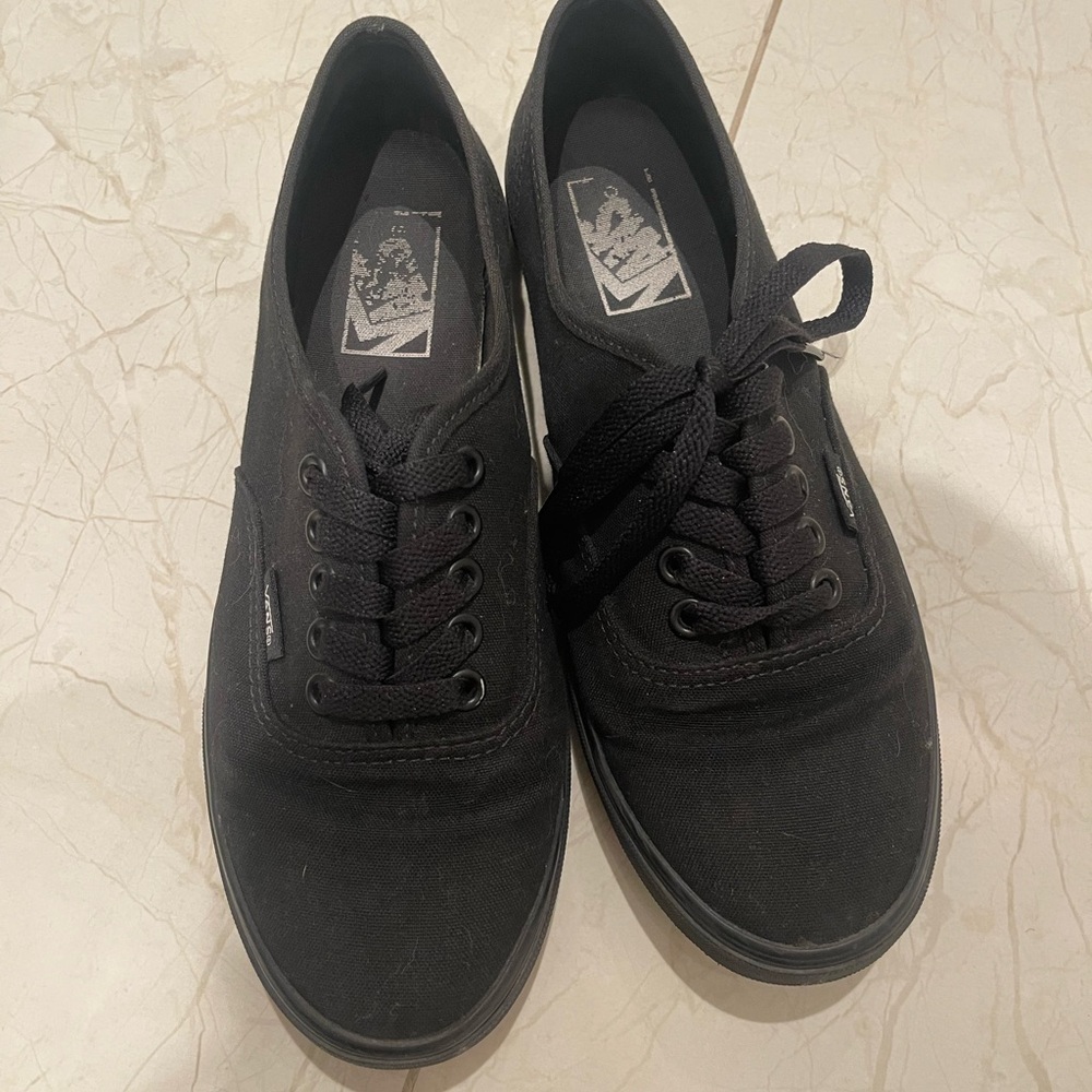 Vans Black Canvas Sneakers Authentic Lo Pro